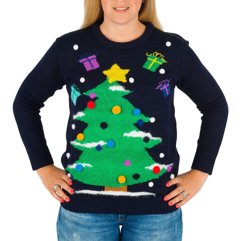 Kersttrui Xmas Tree met verlichting - XS/S