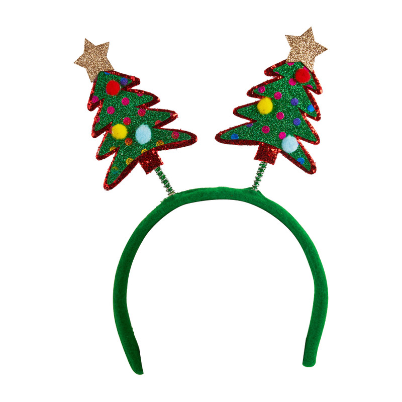 Tiara met kerstboompjes