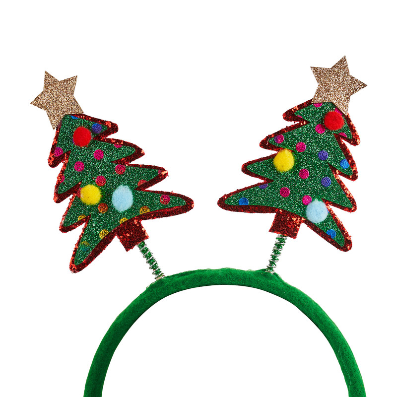 Tiara met kerstboompjes