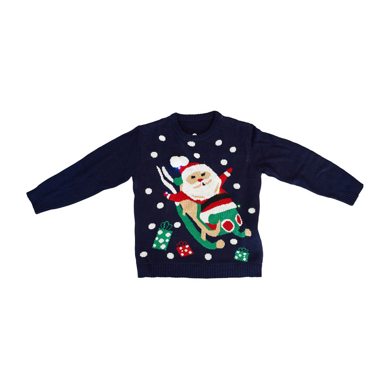 kersttrui santa lights - maat xs/s