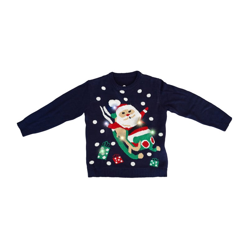kersttrui santa lights - maat xs/s