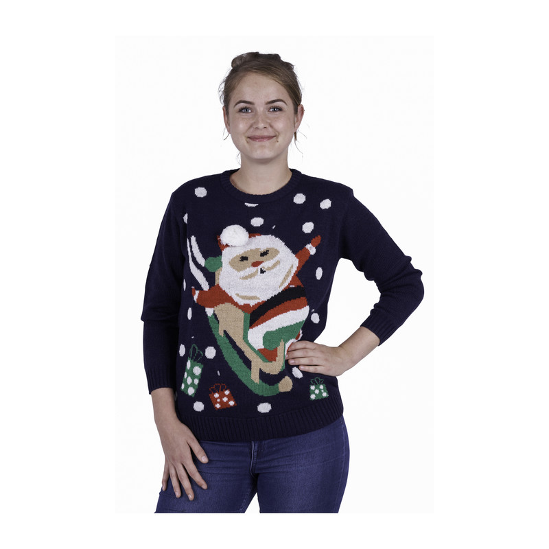 kersttrui santa lights - maat m/l