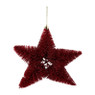 Kerstster - rood - 20 cm 