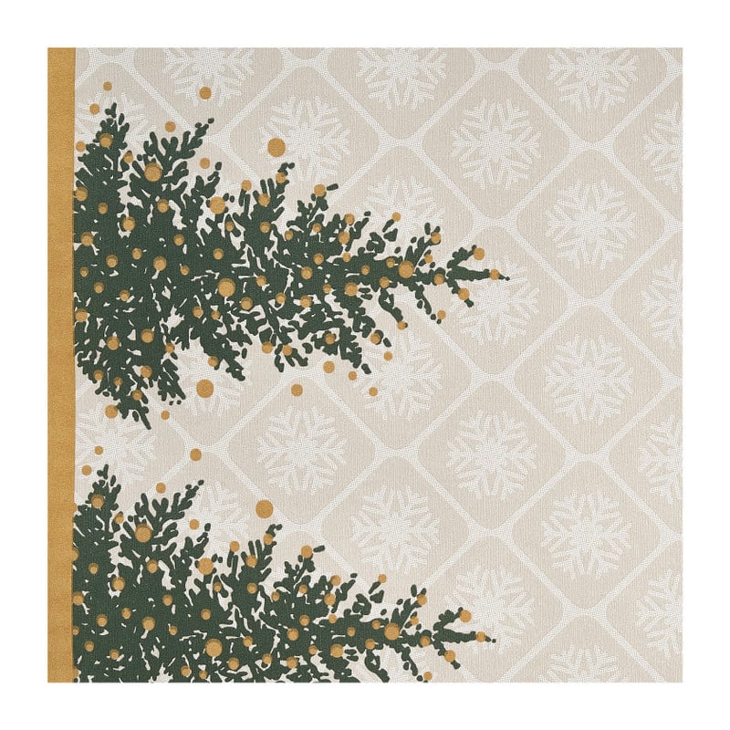 Duni tafellaken - trees in gold - 138x220 cm 