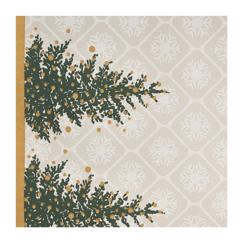 Duni 3-in-1 rol - trees in gold - 40x480 cm 