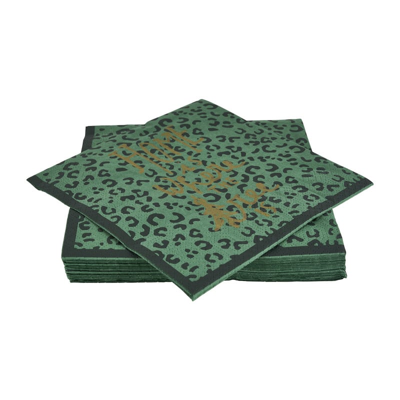 Servetten X-Mas - groen - set van 20