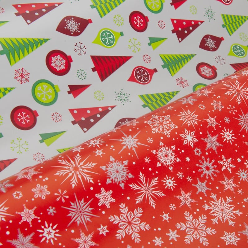 Inpakpapier - set van 2 - kerst