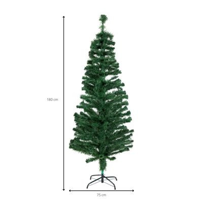 Fiber optic kerstboom - groen - 180x75 cm