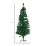 Fiber optic kerstboom - groen - 180x75 cm