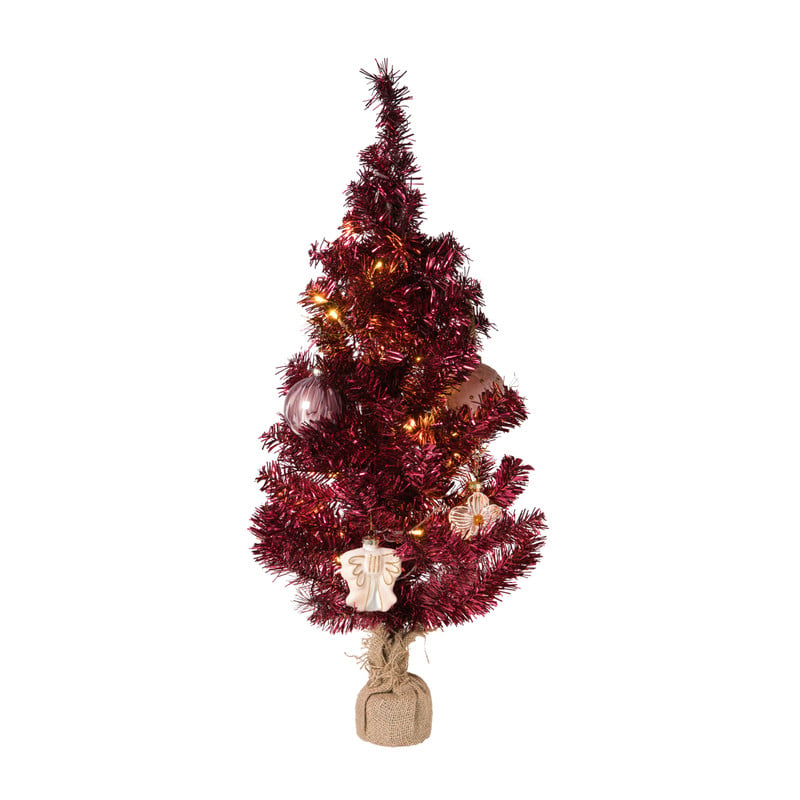 Kerstboom LED - rood - 90 cm