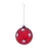 Kerstbal rood grote witte ster