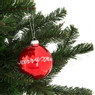 Kerstbal rood Merry Xmas