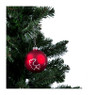 Kerstbal rood rendier groot