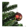 Kerstbal bordeaux - Merry Christmas - glas