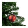 Kerstbal bies - bordeaux/goudkleurig - glas