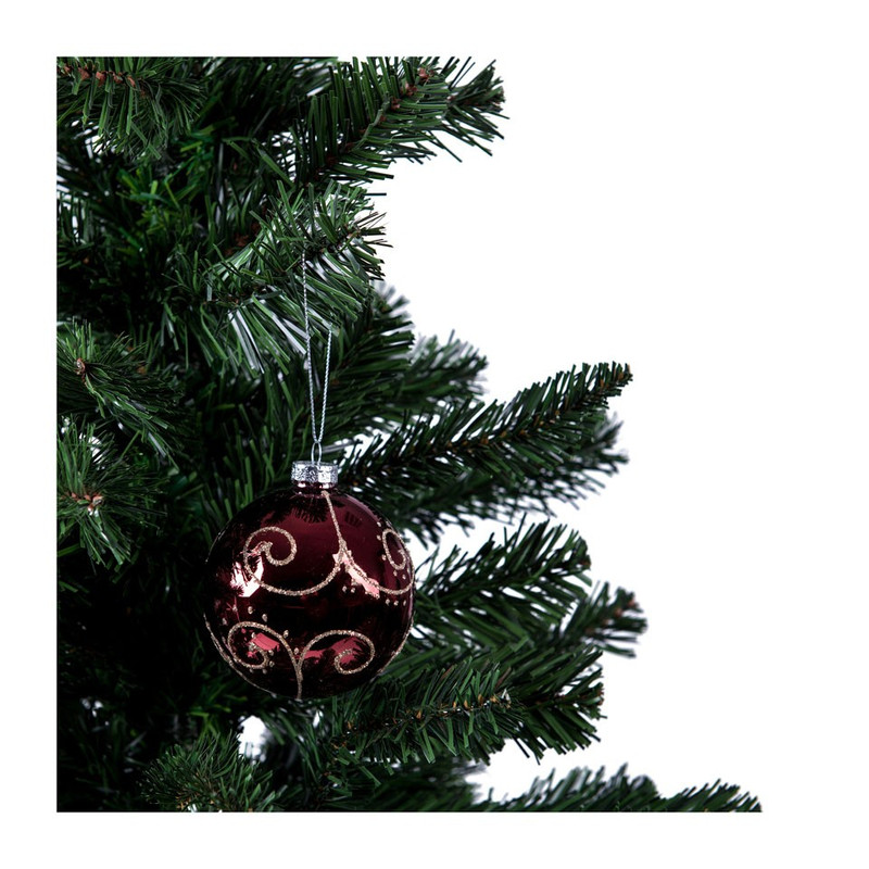 Kerstbal bordeaux klassiek
