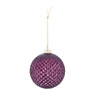 Kerstbal paars mat - glas