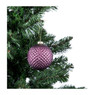 Kerstbal paars mat - glas