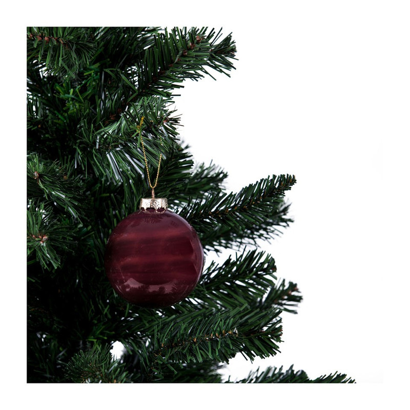 Kerstbal bordeaux effen