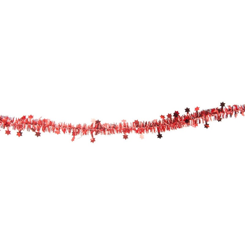 Guirlande sterren - rood- 500 cm
