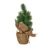 Kunstkerstboompje in pot - 7 led lampjes - 22 cm