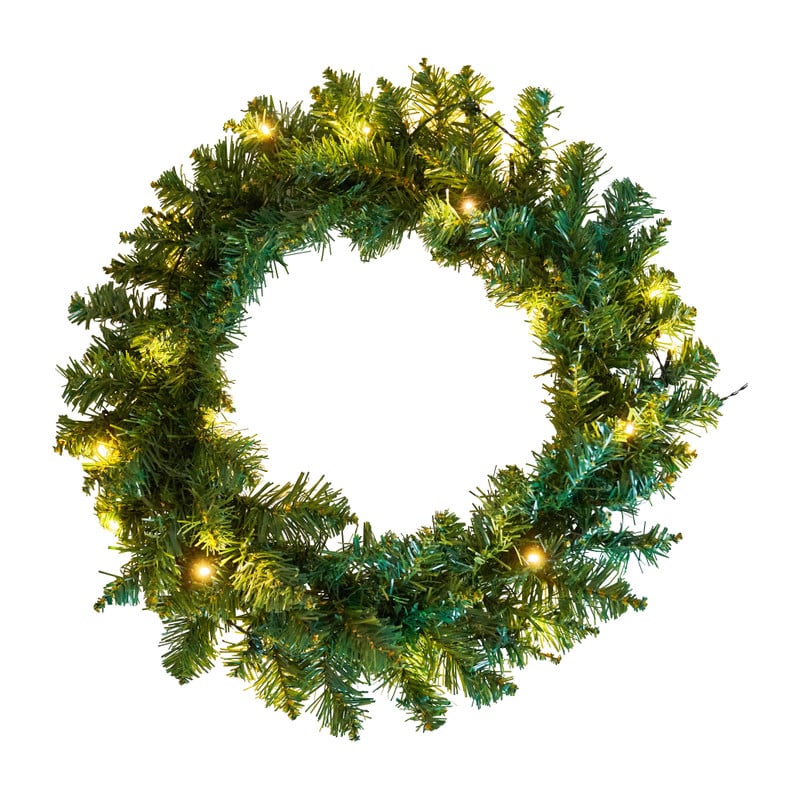 Kerstkrans  met verlichting - ø60 cm 