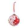 Kerstbal - sneeuw rendier - 8 cm