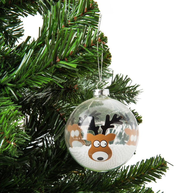 Kerstbal -  Rendier - 8 cm