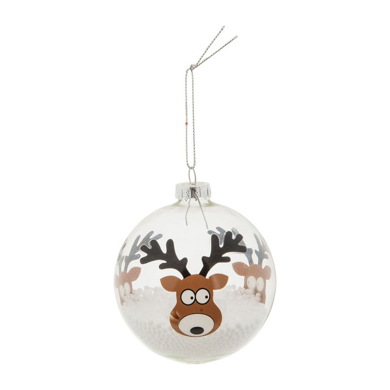 Kerstbal -  Rendier - 8 cm