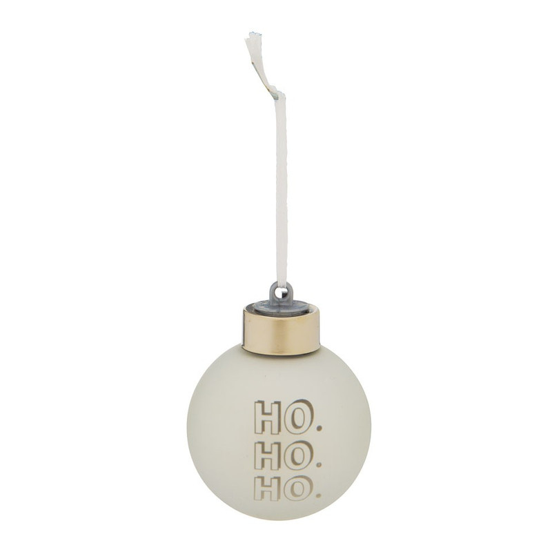 Kerstbal met tekst en verlichting - 6 cm