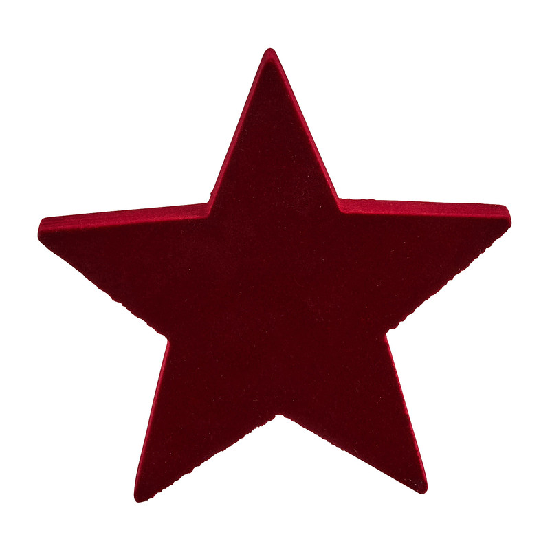 Kerstster - rood - 14,5 cm