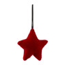 Kersthanger velvet - diverse varianten - rood
