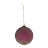 Kerstbal bordeaux glitter