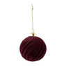 Kerstbal gedraaid - Rood - ø8 cm