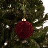 Kerstbal gedraaid - Rood - ø8 cm