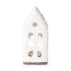 Theelichthouder huis - glazed - 6.5x4.5x16.5 cm