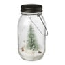 Kerstboom in pot met verlichting - 9x9x17.5 cm