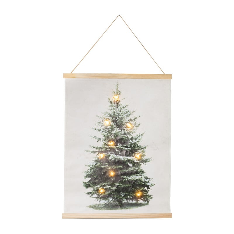 Poster met licht - kerstboom - 45x60 cm