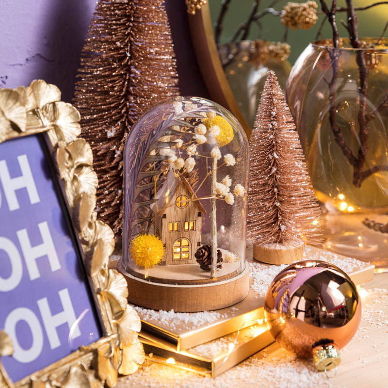 Kerstboom - koper - 15 cm