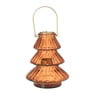 Kerstboom kaarshouder - oranje - ø15x18 cm