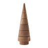 Kerstboom hout - bruin - ø5.6x17.5 cm