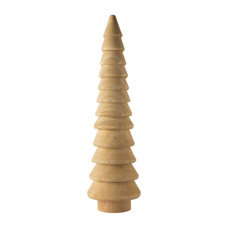 Kerstboom hout - bruin - ø6.8x23 cm