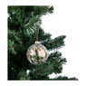 Kerstbal gloenkleurig - goudkleurig
