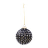 Kerstbal groen stip relief - glas