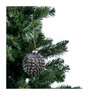 Kerstbal groen stip relief - glas