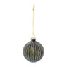 Kerstbal groen relief - glas