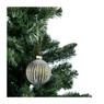 Kerstbal groen relief - glas