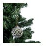 Kerstbal met speels reliëf - groen - 8 cm