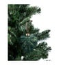 Kerstbal hart met zacht materiaal - groen - 10x4,5 cm