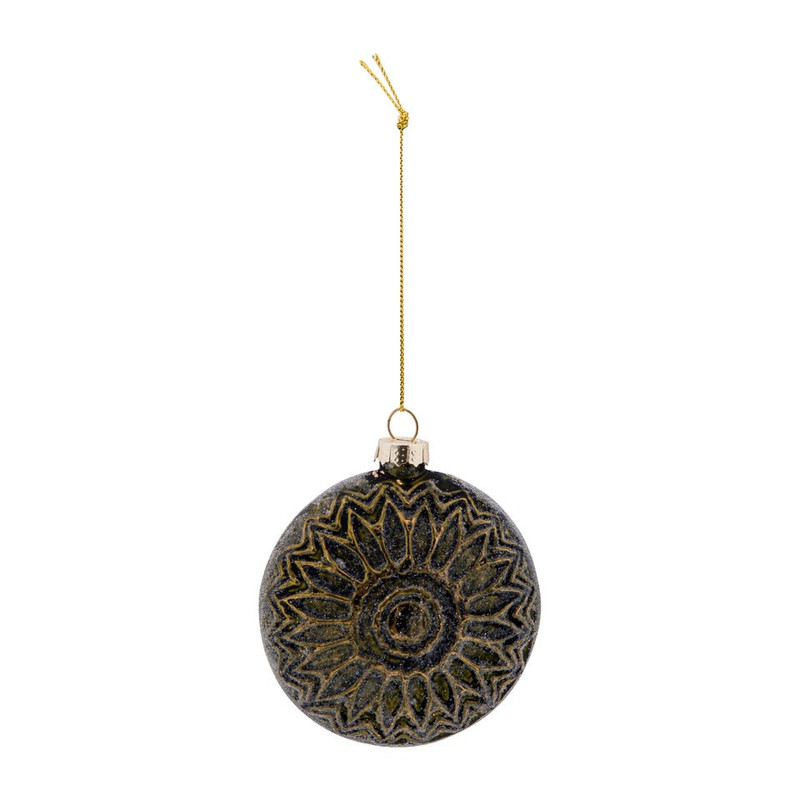 Kerstbal ornament - groen - 8,7x3,7 cm